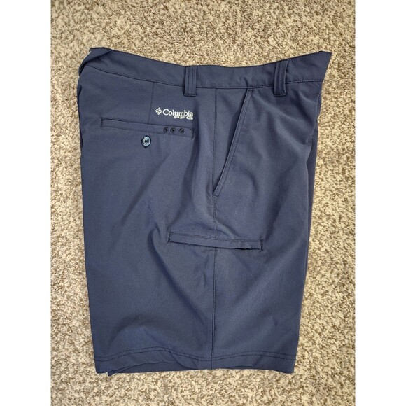 COLUMBIA PFG Performance Fishing Gear Fishing Shorts Mens Size 34-8L Navy Blue - Picture 5 of 7